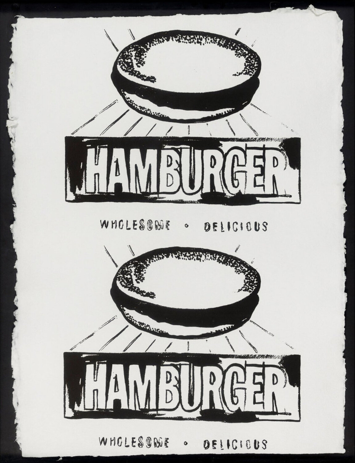 Double Hamburger Andy Warhol Stampa in vendita