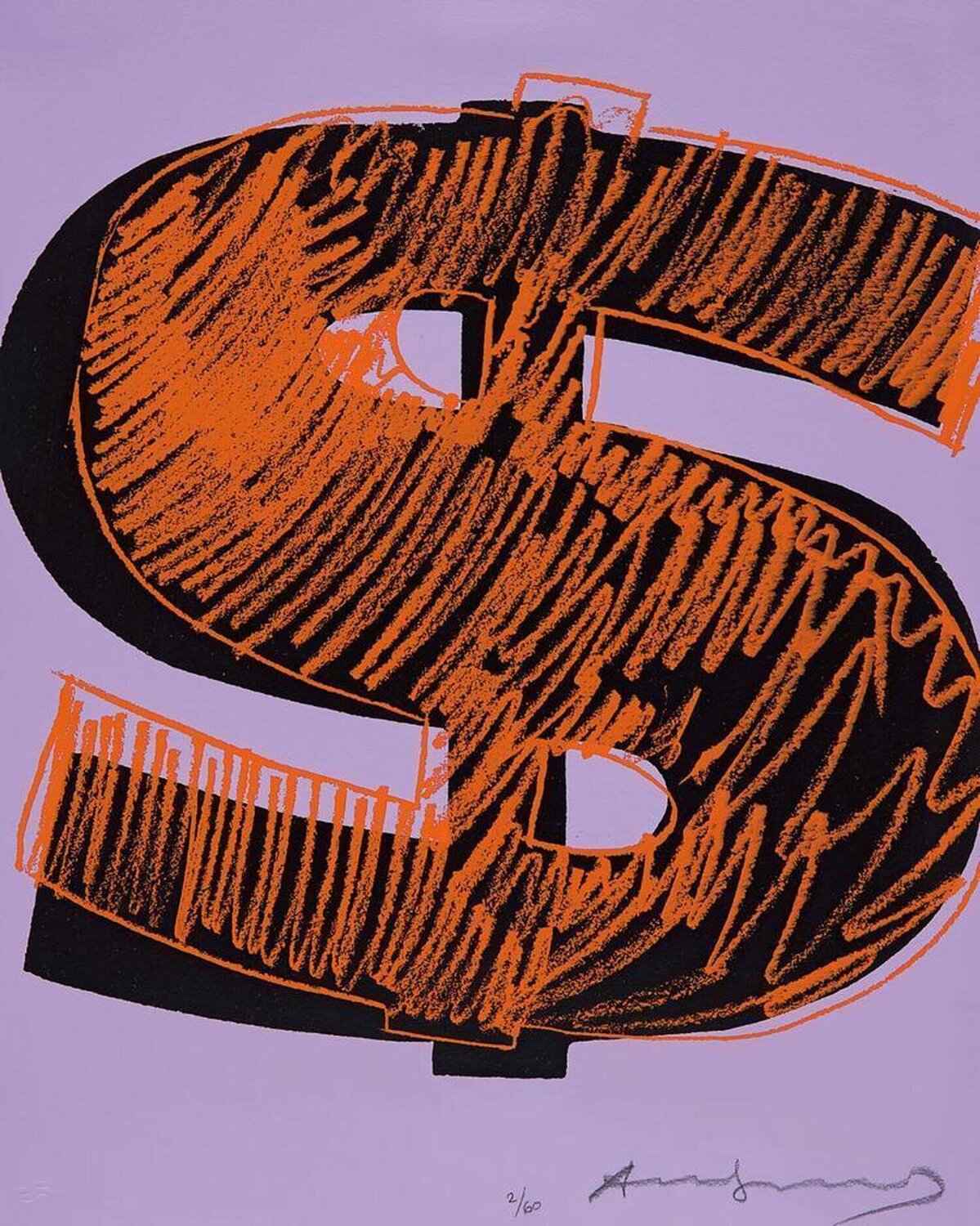 Dollar Sign Andy Warhol Stampa in vendita