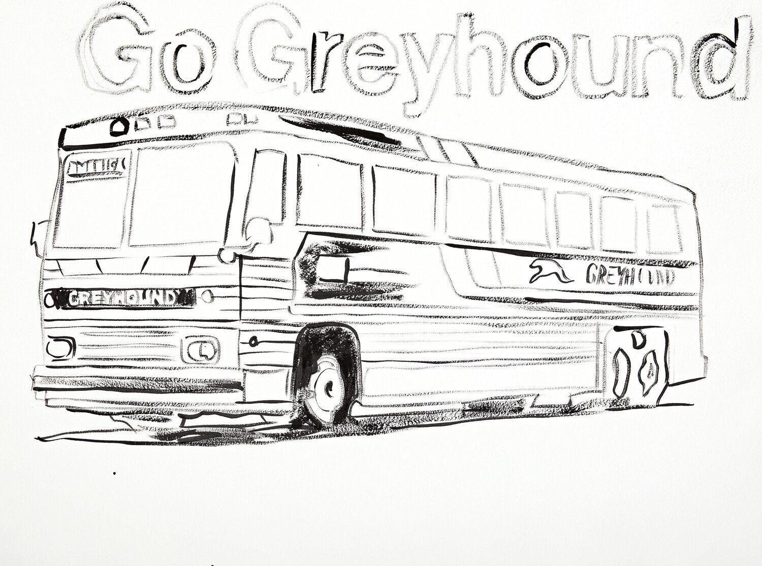 Go Greyhound Andy Warhol Work on Paper for sale