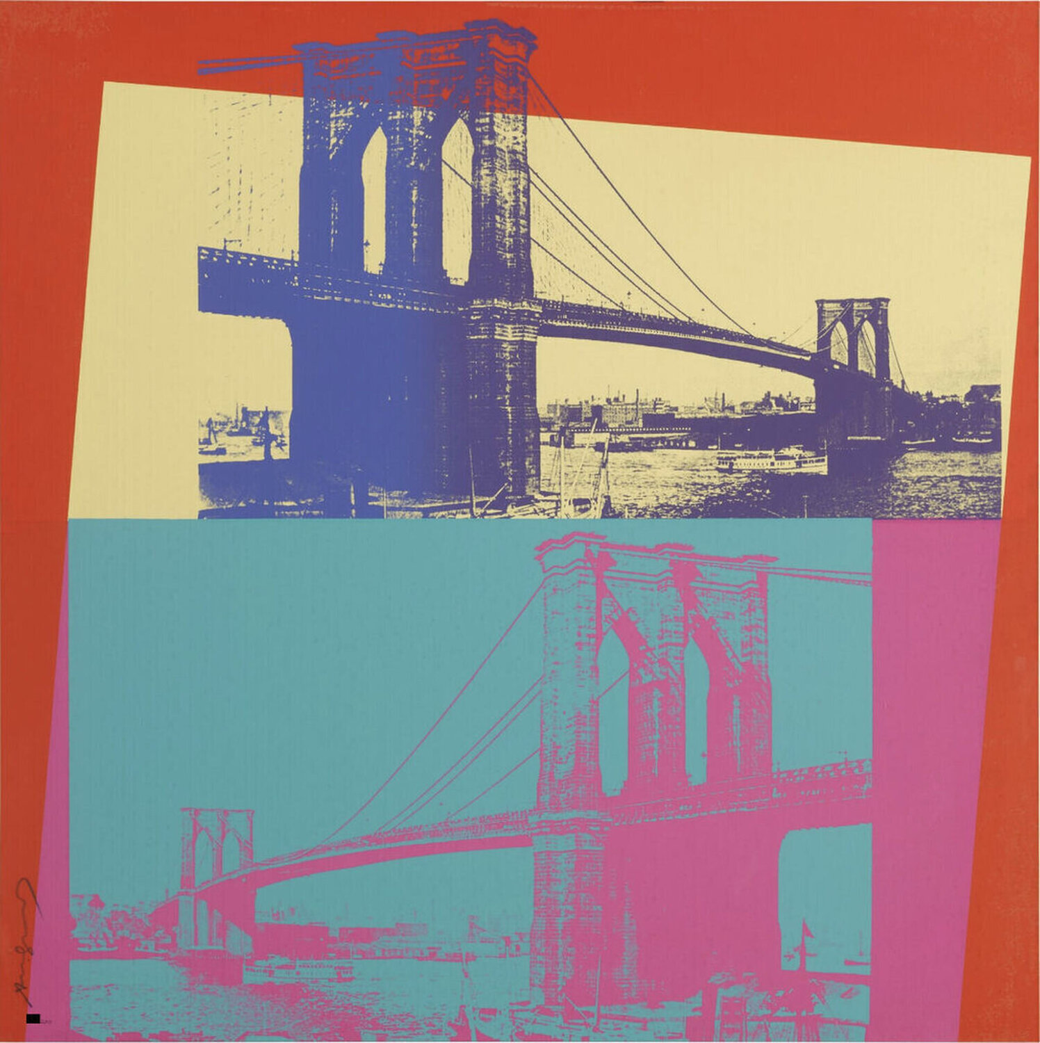 Brooklyn Bridge (FS II.290) Andy Warhol Afdruk te koop