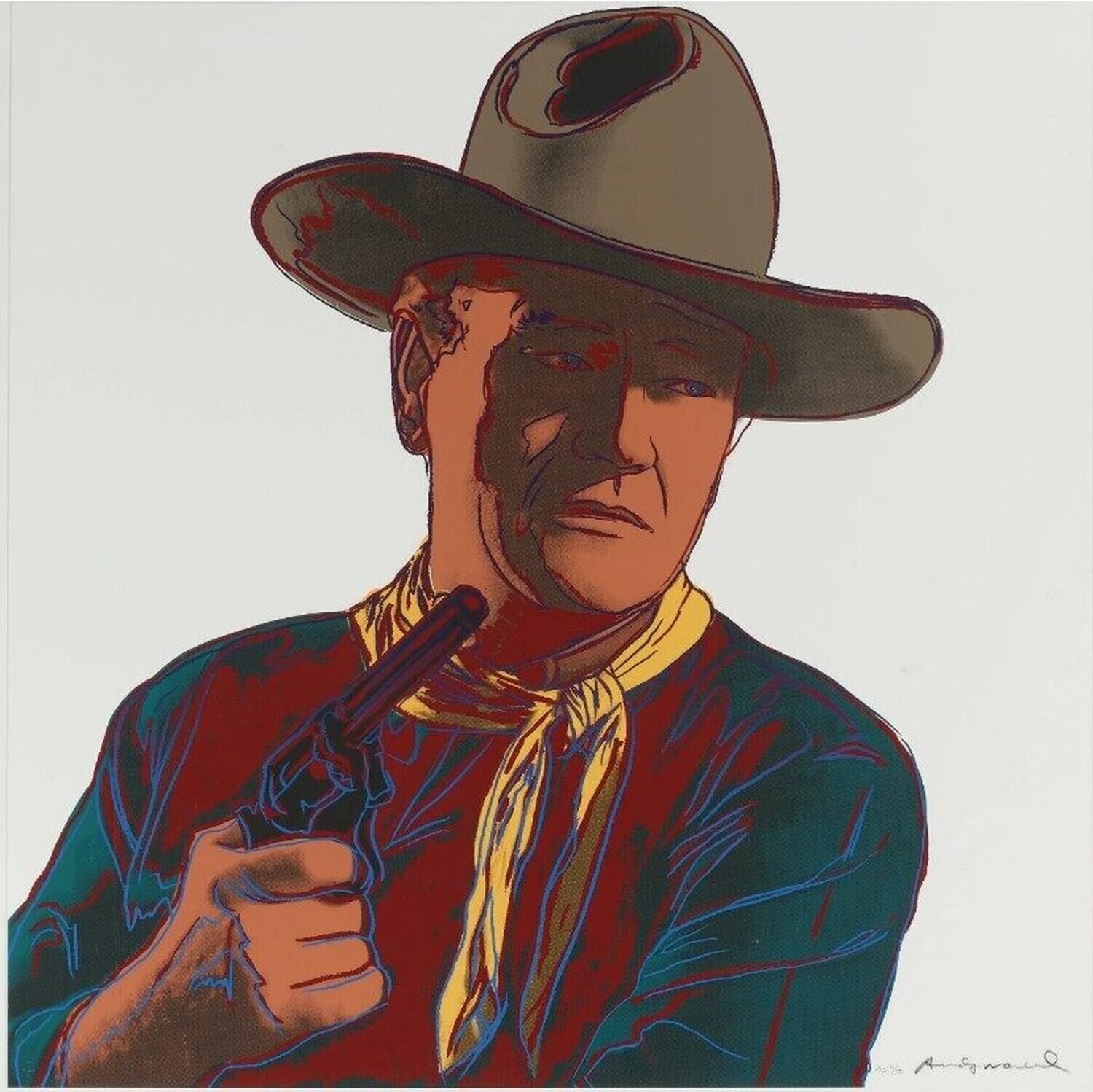 John Wayne (F. & S. II.377) Andy Warhol Stampa in vendita