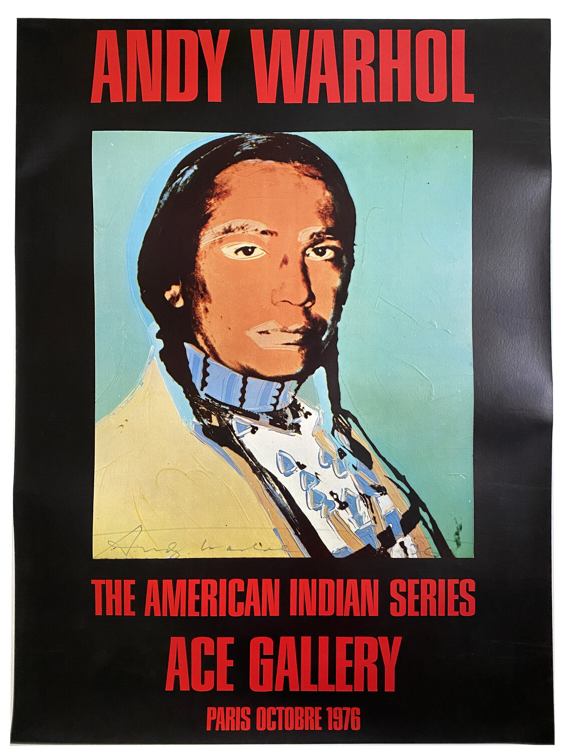 American Indian (Black) SIGNED and DATED Andy Warhol Print for sale