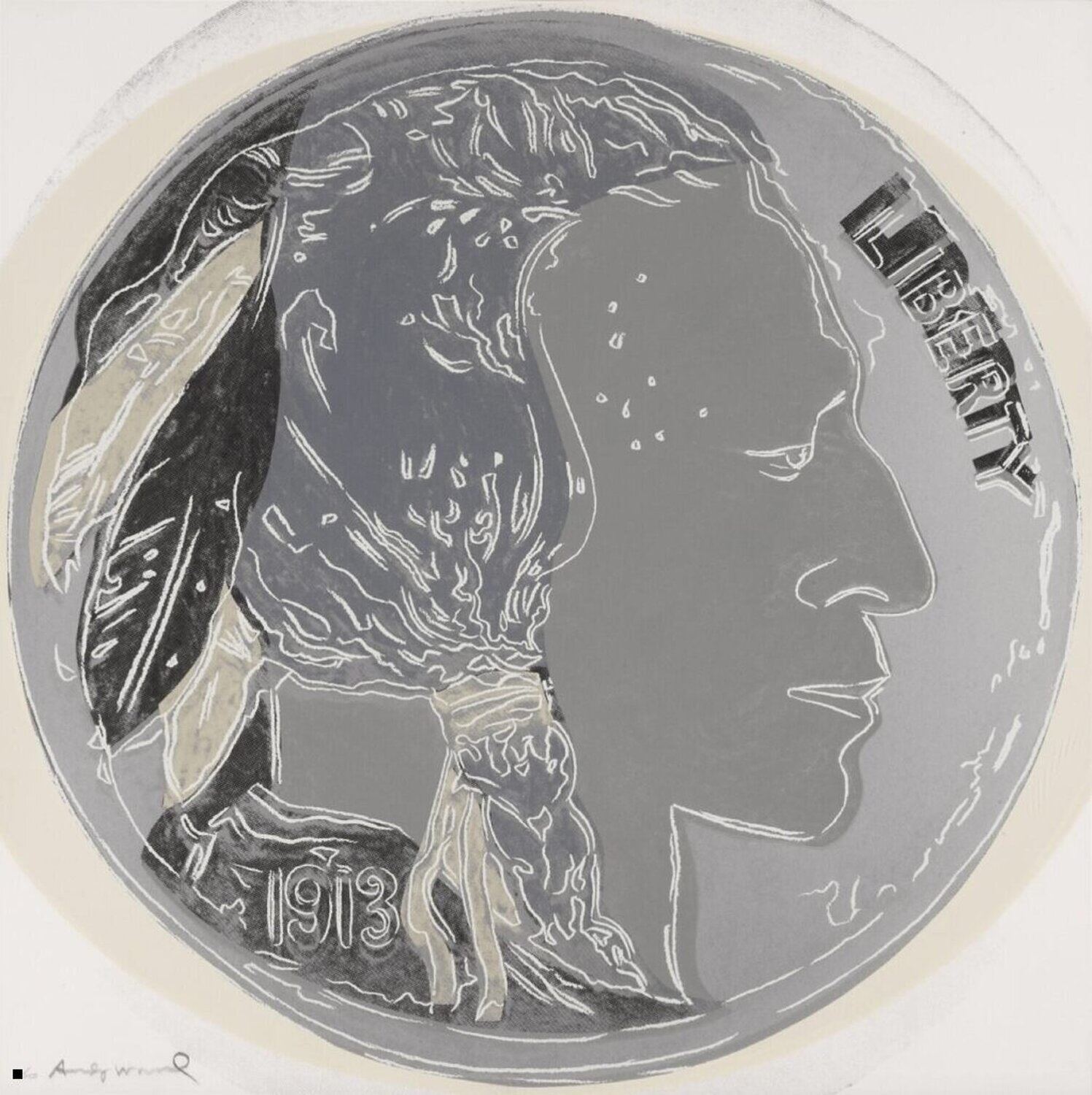 Indian Head Nickel (FS II.385) Andy Warhol Stampa in vendita