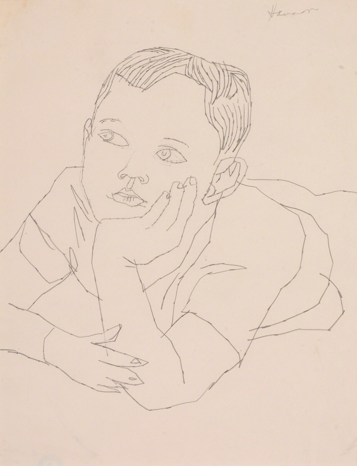 Boy Upper Torso Andy Warhol Werk op papier te koop