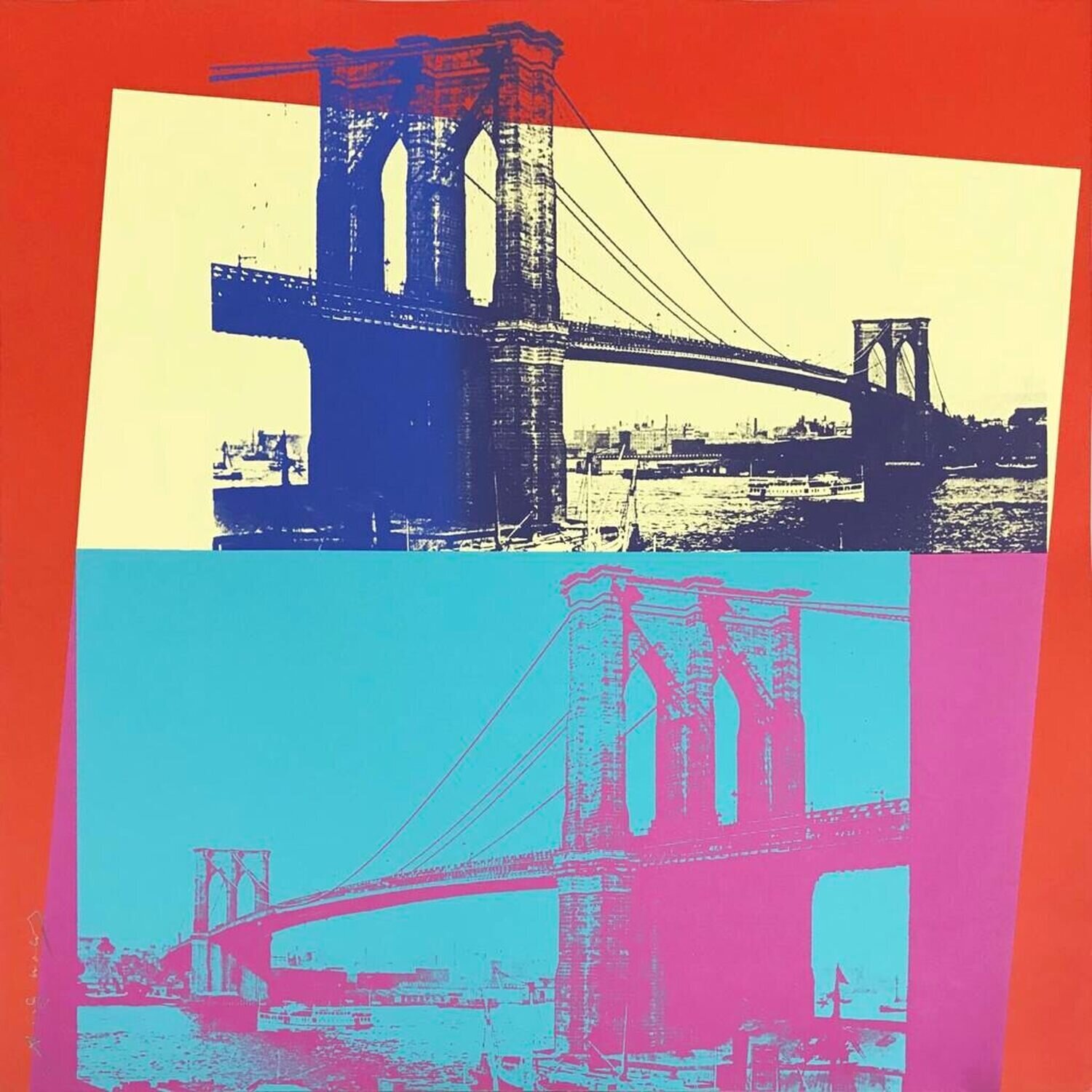 Brooklyn Bridge II.290 Andy Warhol Afdruk te koop