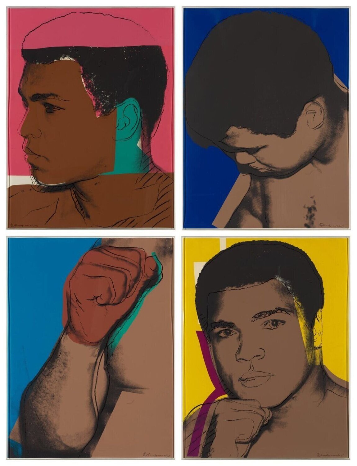 Muhammad Ali, Complete Set (F. & S. II. 179-182) Andy Warhol Stampa in vendita