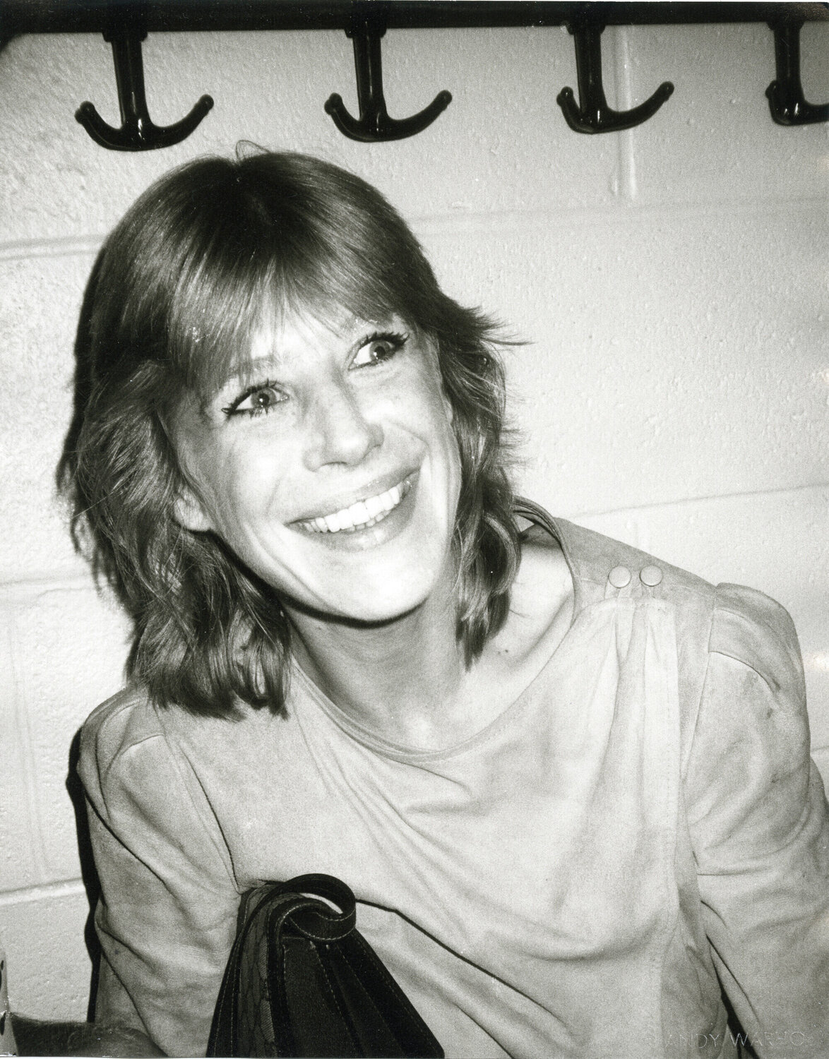 Marianne Faithfull backstage at Blondie concert Andy Warhol Fotografia in vendita