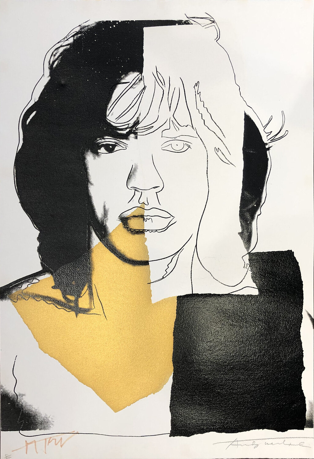 Mick Jagger (FS II.146) Andy Warhol Afdruk te koop