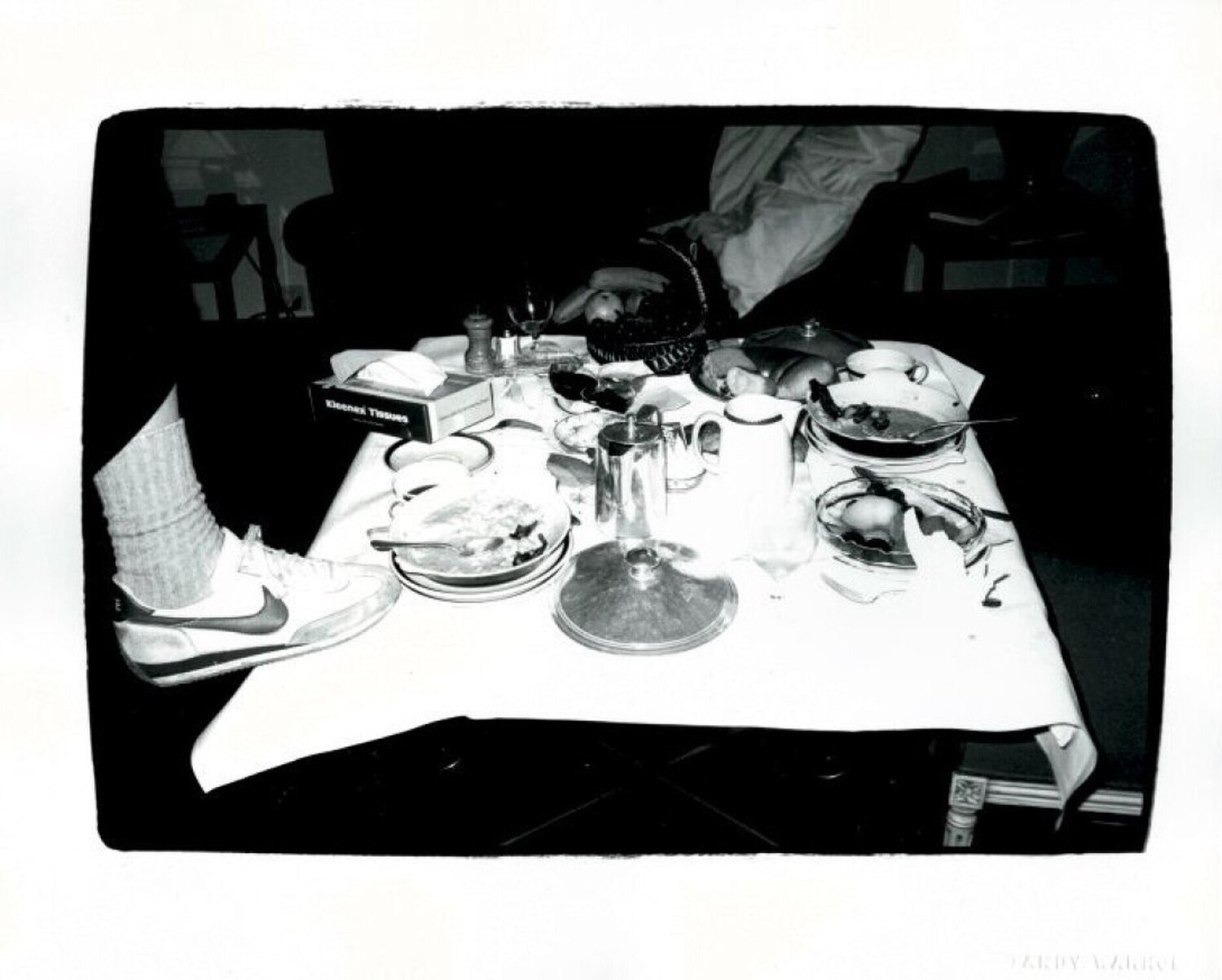 Dishes and Person's Foot Andy Warhol Fotografia in vendita