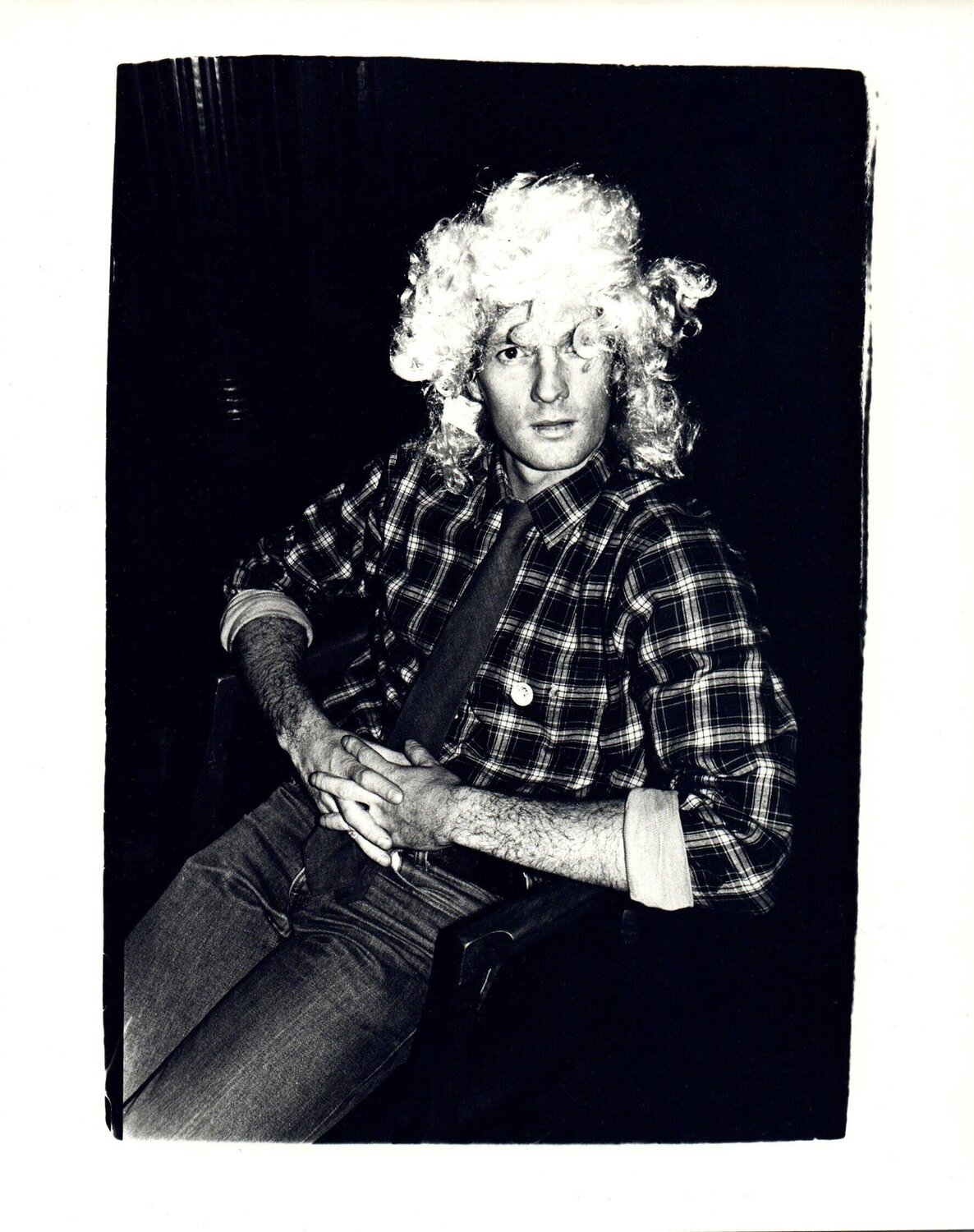 Unidentified Man Wearing a Wig, possibly Thomas Ammann Andy Warhol Fotografia in vendita