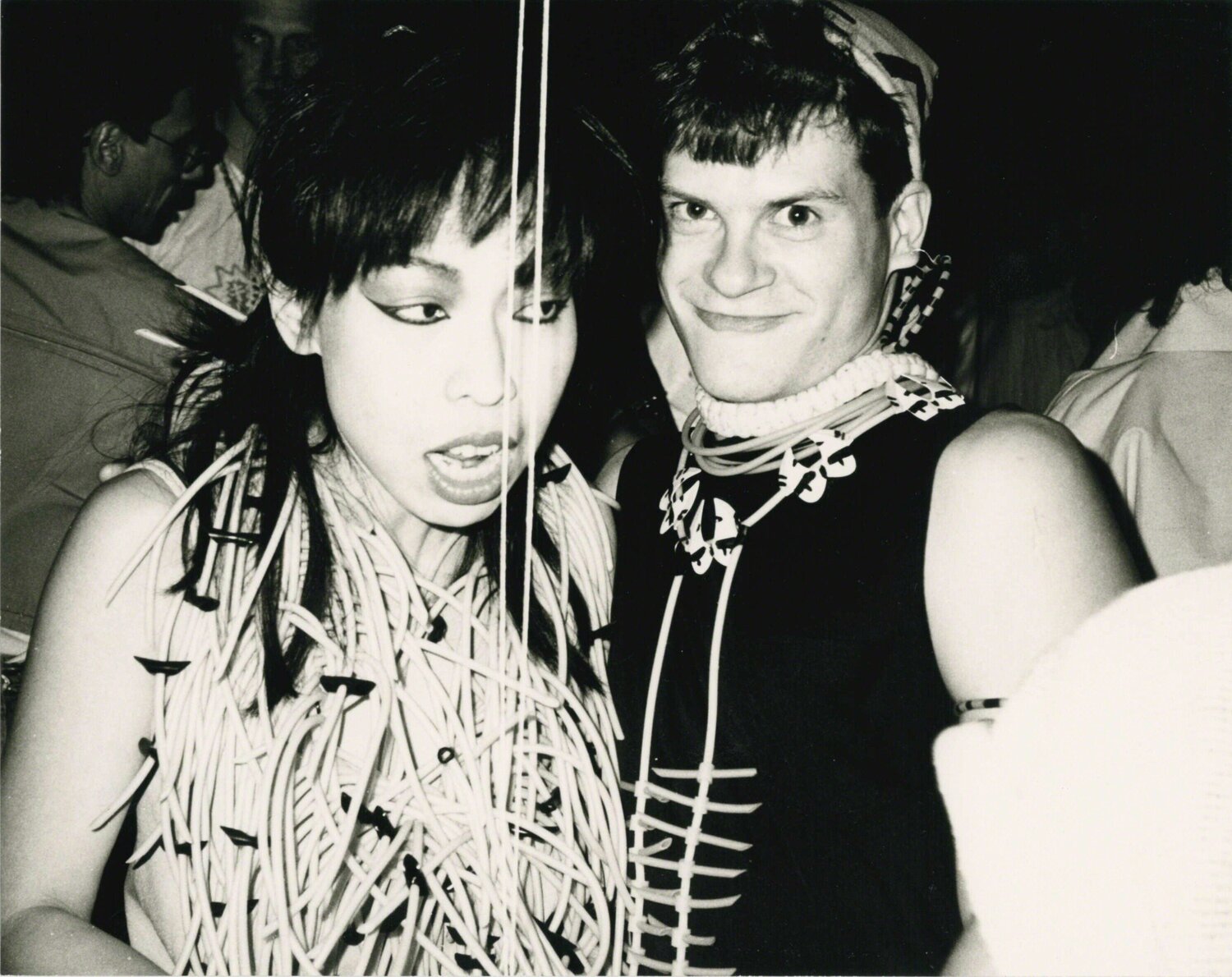 David Spada and partygoer Andy Warhol Fotografia in vendita