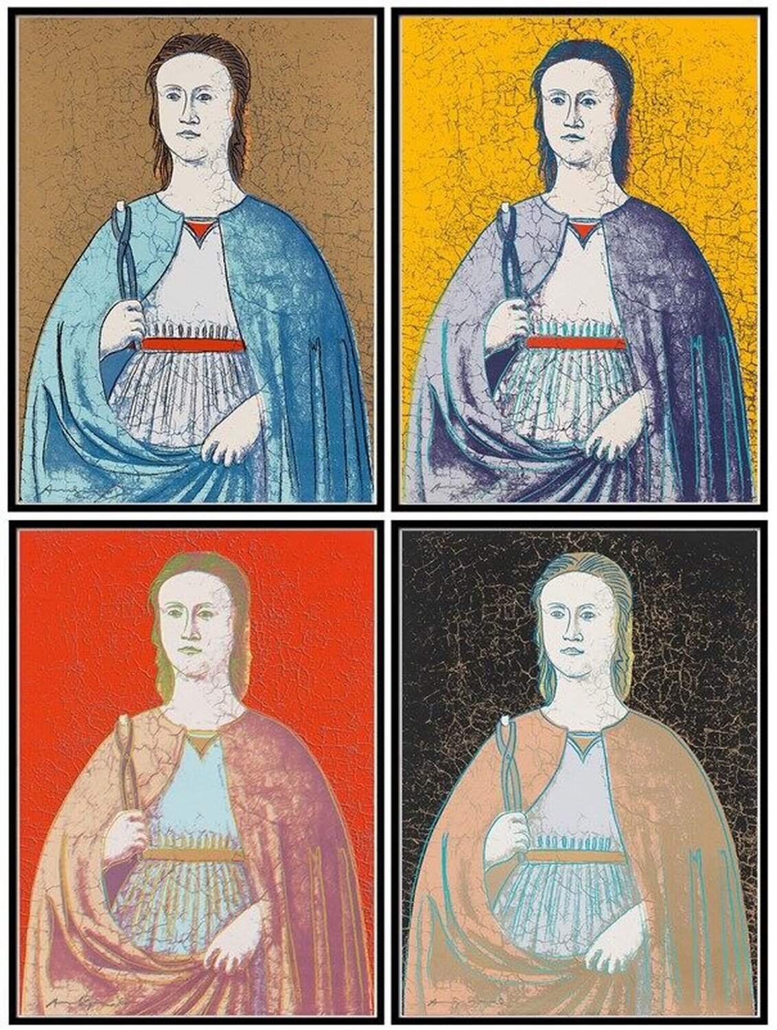Saint Apollonia (Set of 4, matching numbers) Andy Warhol Druck zu verkaufen
