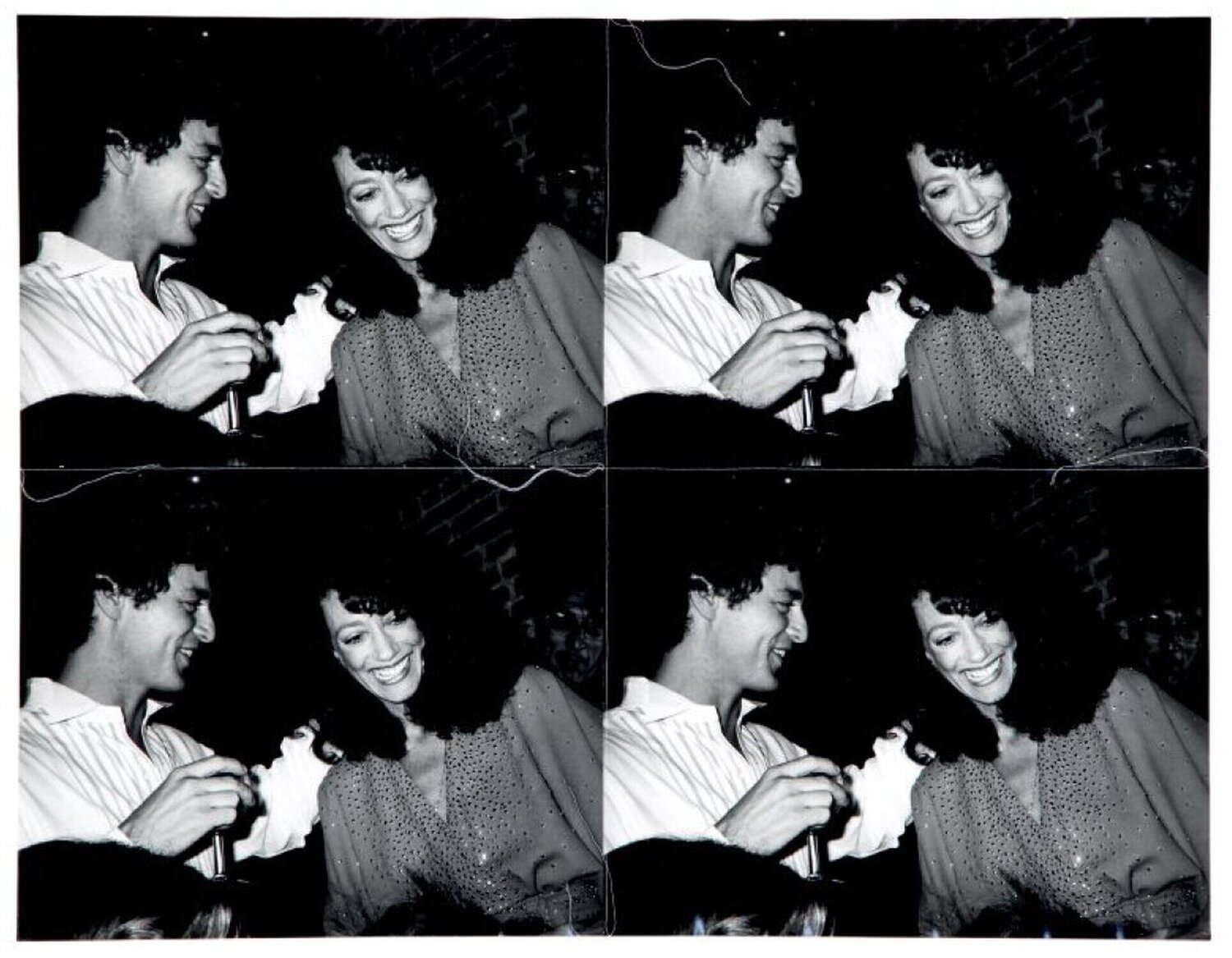 Marisa Berenson and Young Man Four Stitched Andy Warhol Fotografie zu verkaufen