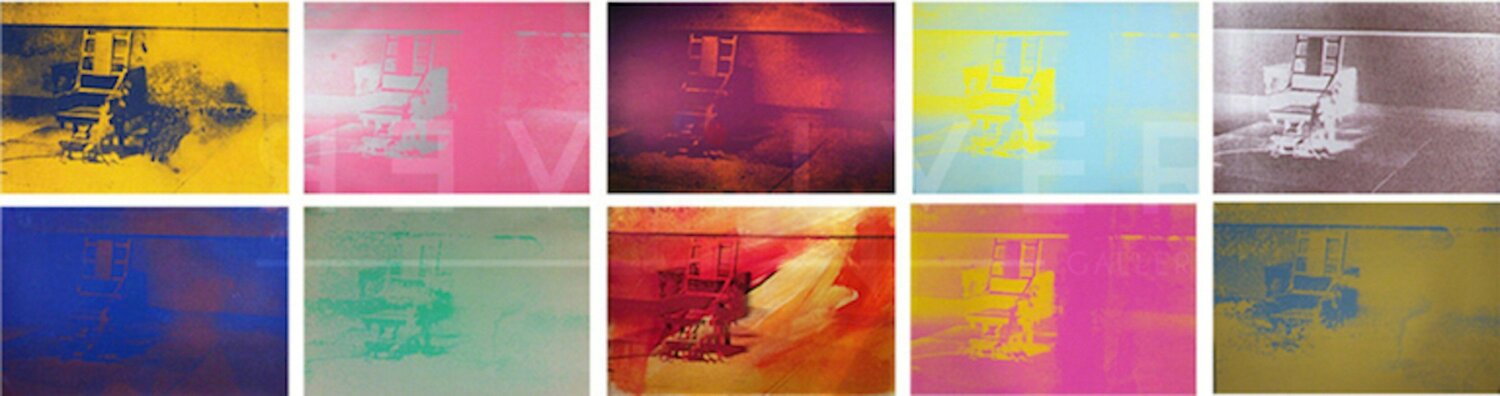 Electric Chair Complete Portfolio Andy Warhol Stampa in vendita