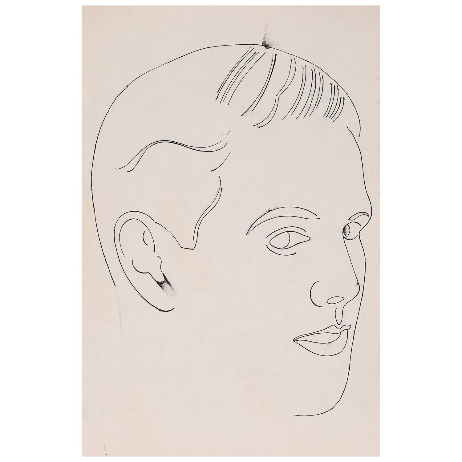 Drawing of a Boy / Butterflies Andy Warhol Opera su carta in vendita