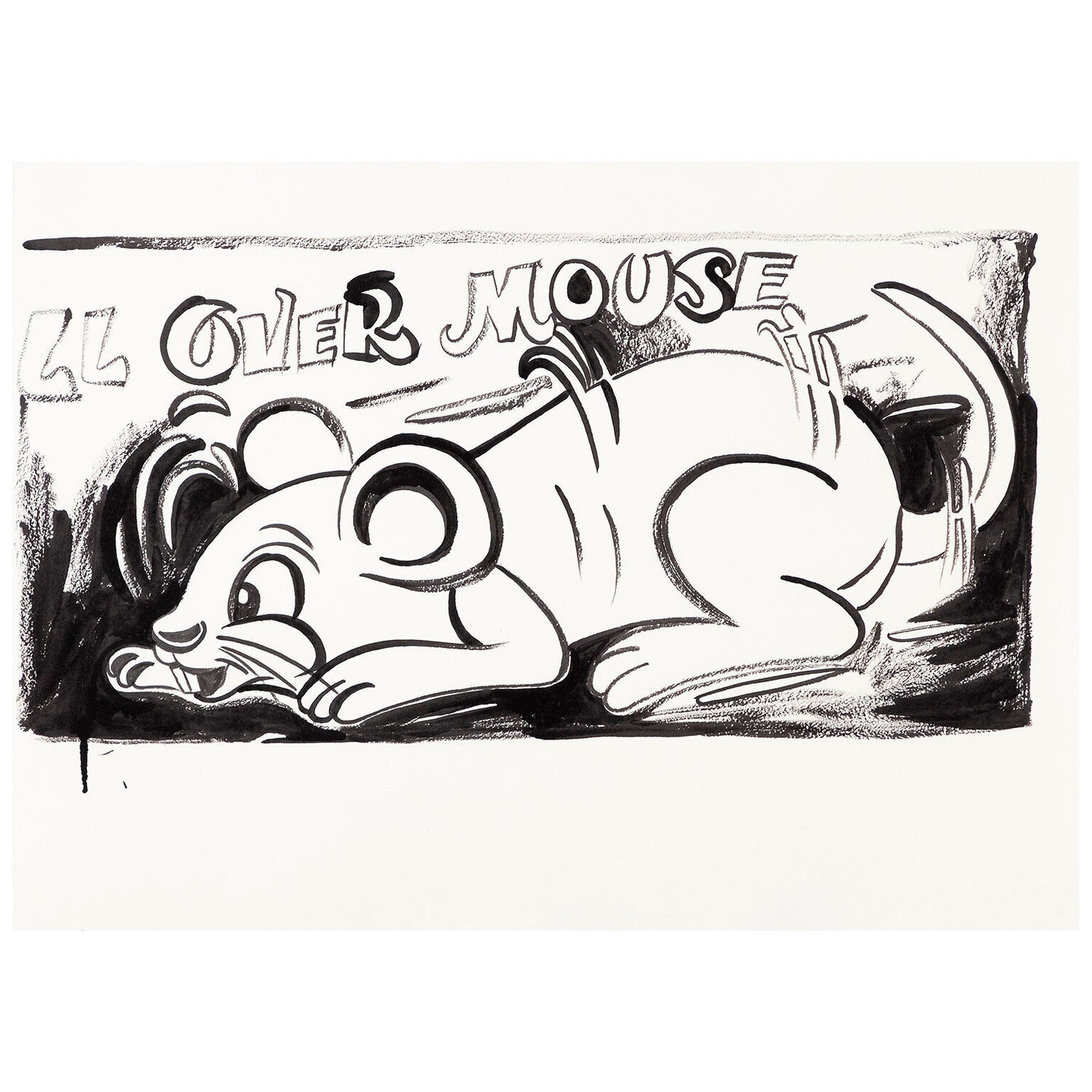 Roll Over Mouse Andy Warhol Original painting for sale
