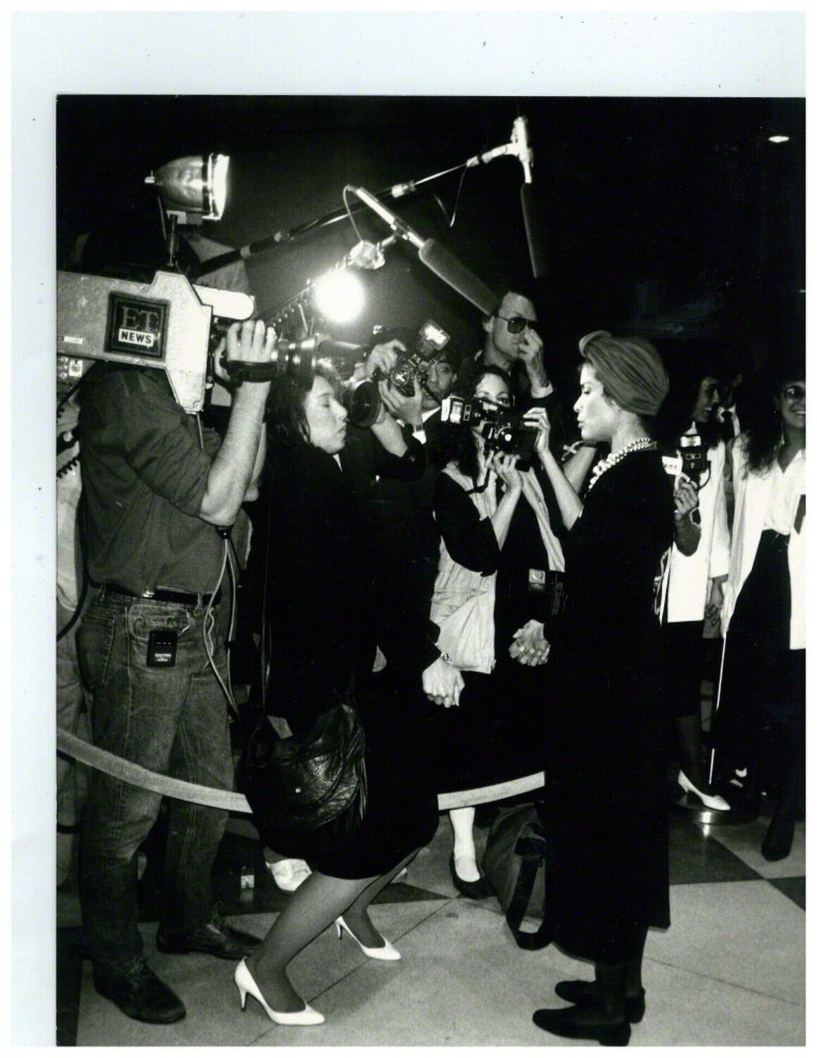 Bianca Jagger Posing for Press Photographers Andy Warhol Fotografie te koop