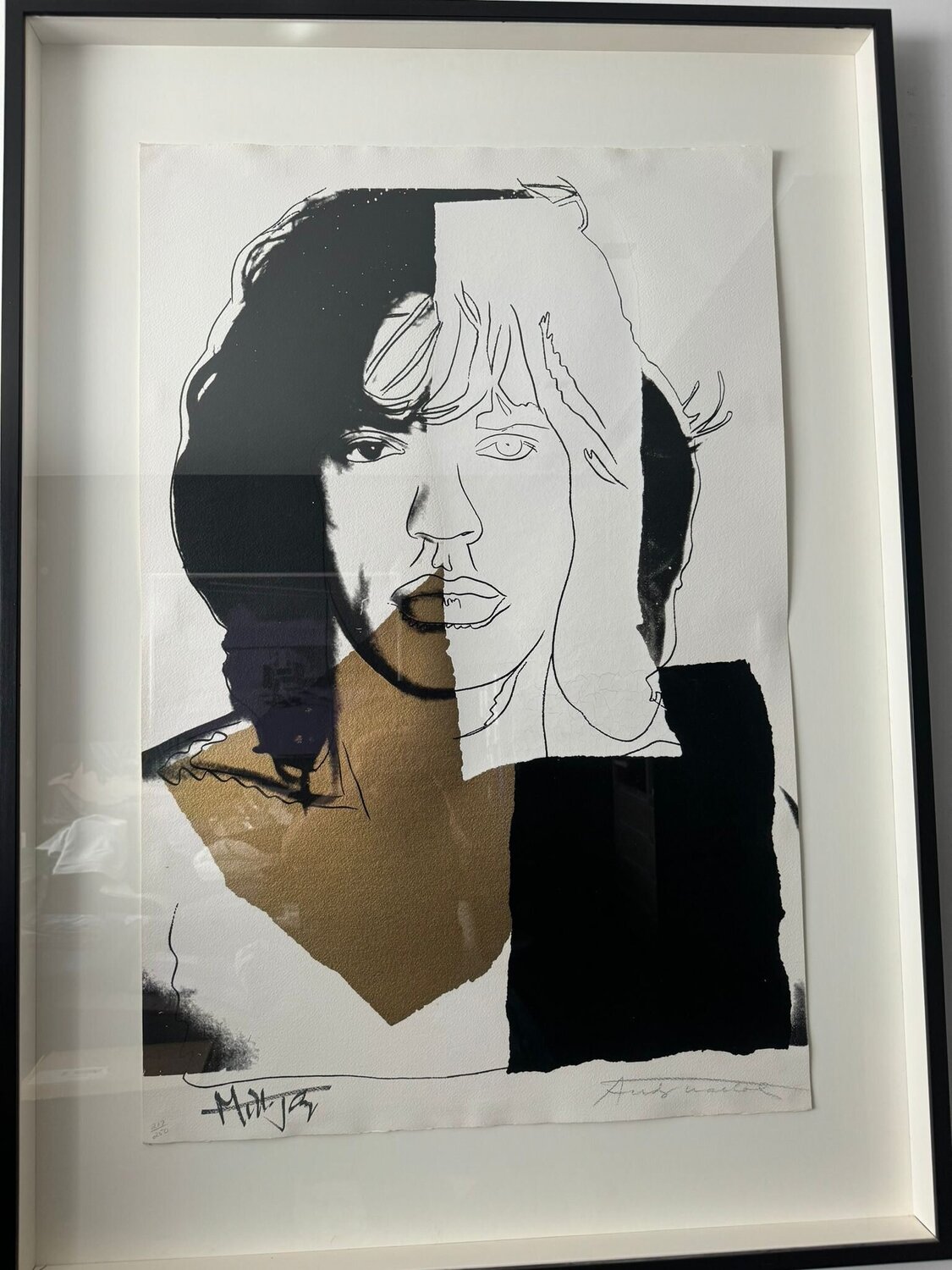 Mick Jagger Andy Warhol Opera su carta in vendita