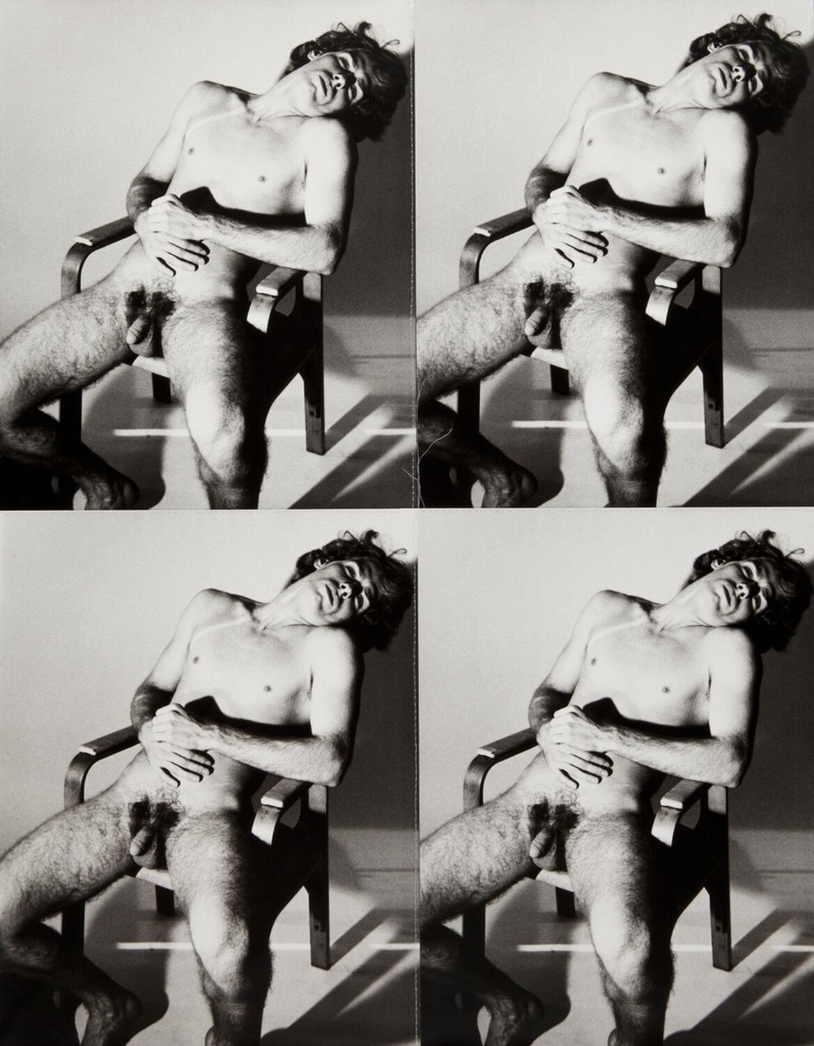 Andy Warhol, Untitled Male Nude, 4 Silver Gelatin Prints Stitched with Thread Andy Warhol Fotografia in vendita