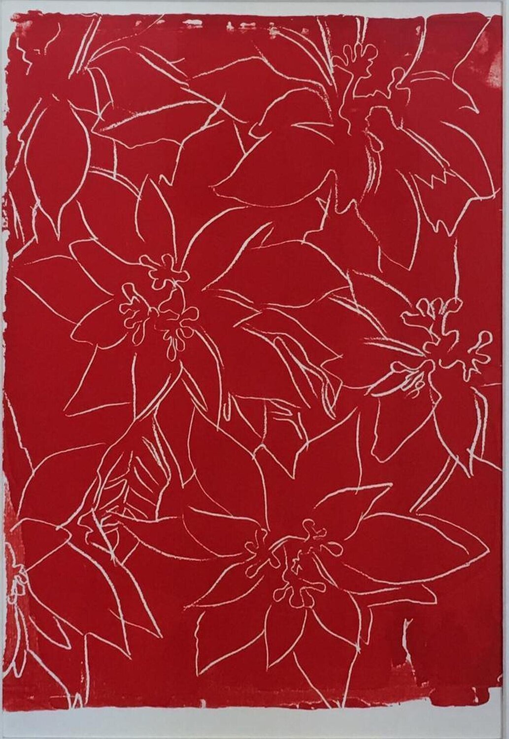 Poinsettias Andy Warhol Stampa in vendita