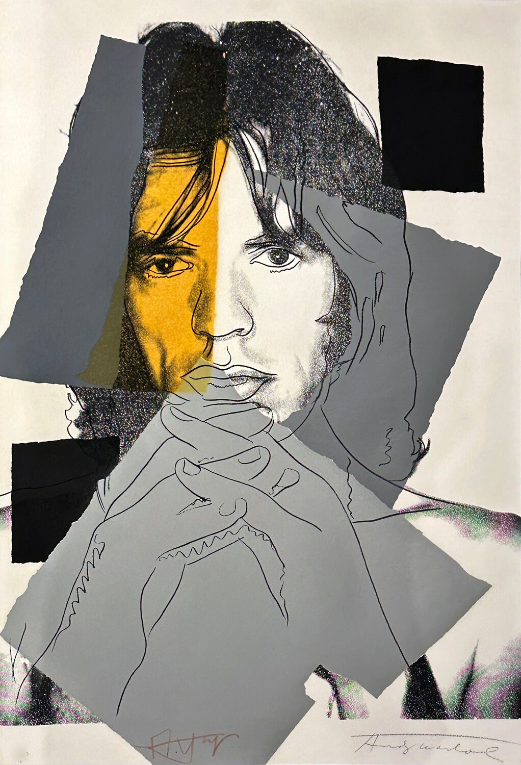 Mick Jagger (FS II.147) Andy Warhol Afdruk te koop
