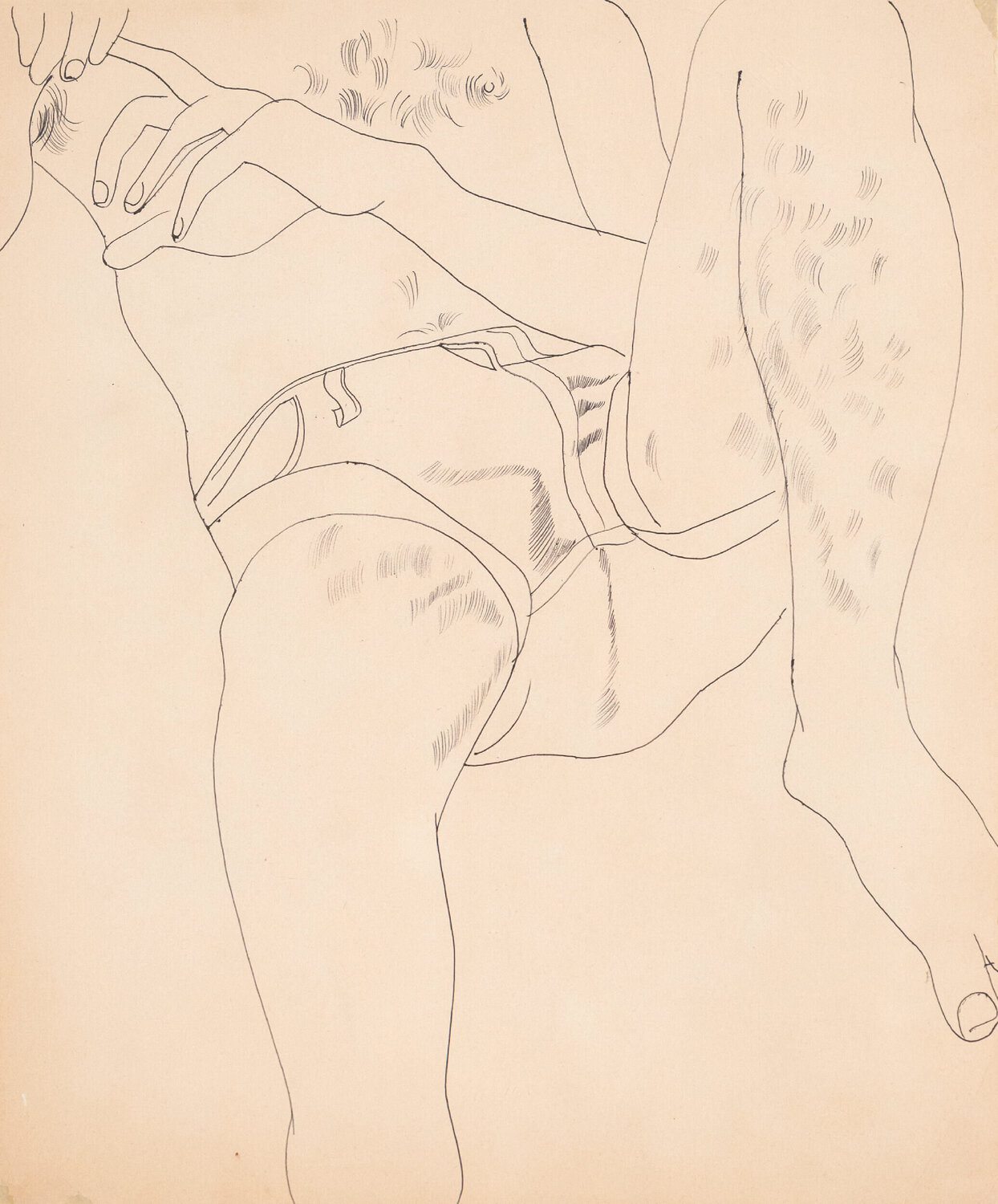 Untitled (Male Lower Torso Partial Figure) Andy Warhol Opera su carta in vendita