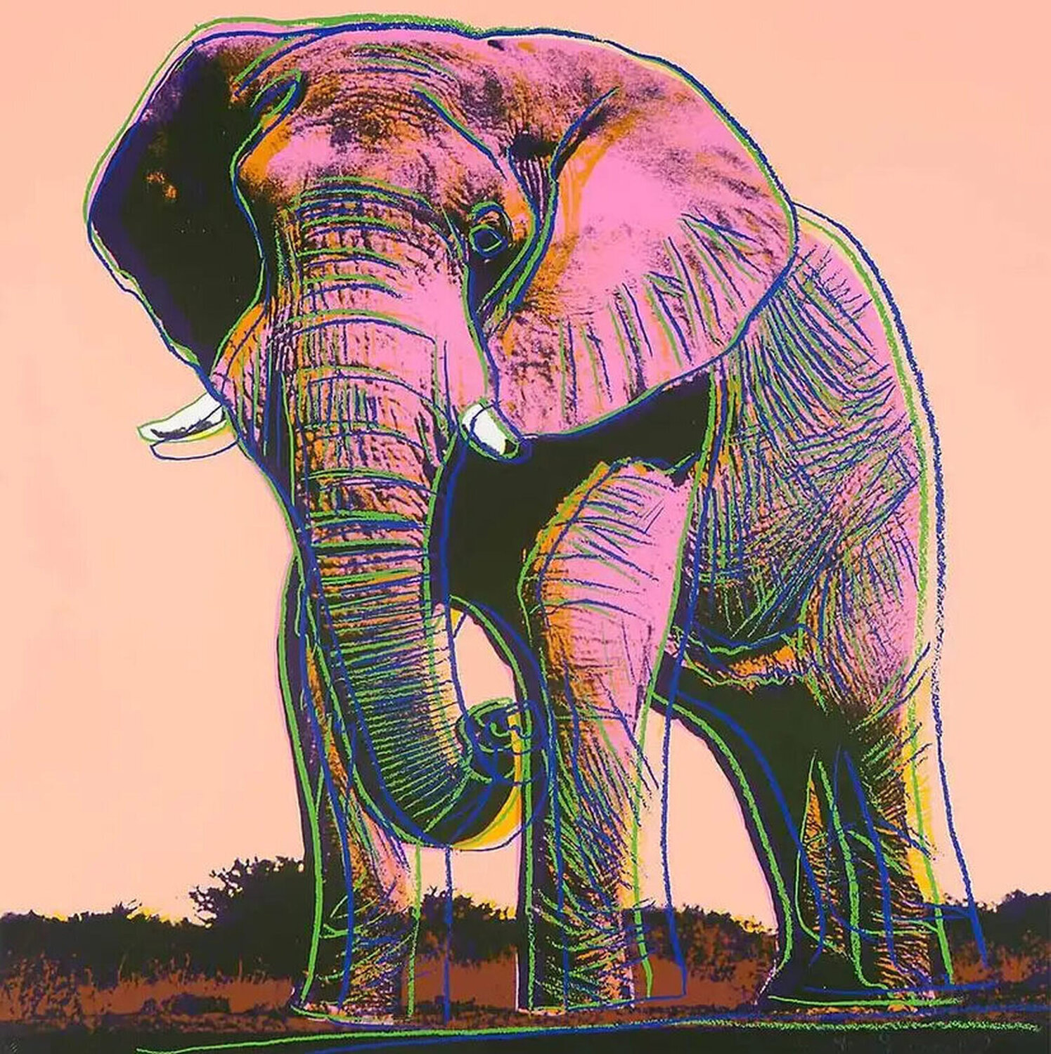 African Elephant (F. & S. II.293) Andy Warhol Stampa in vendita