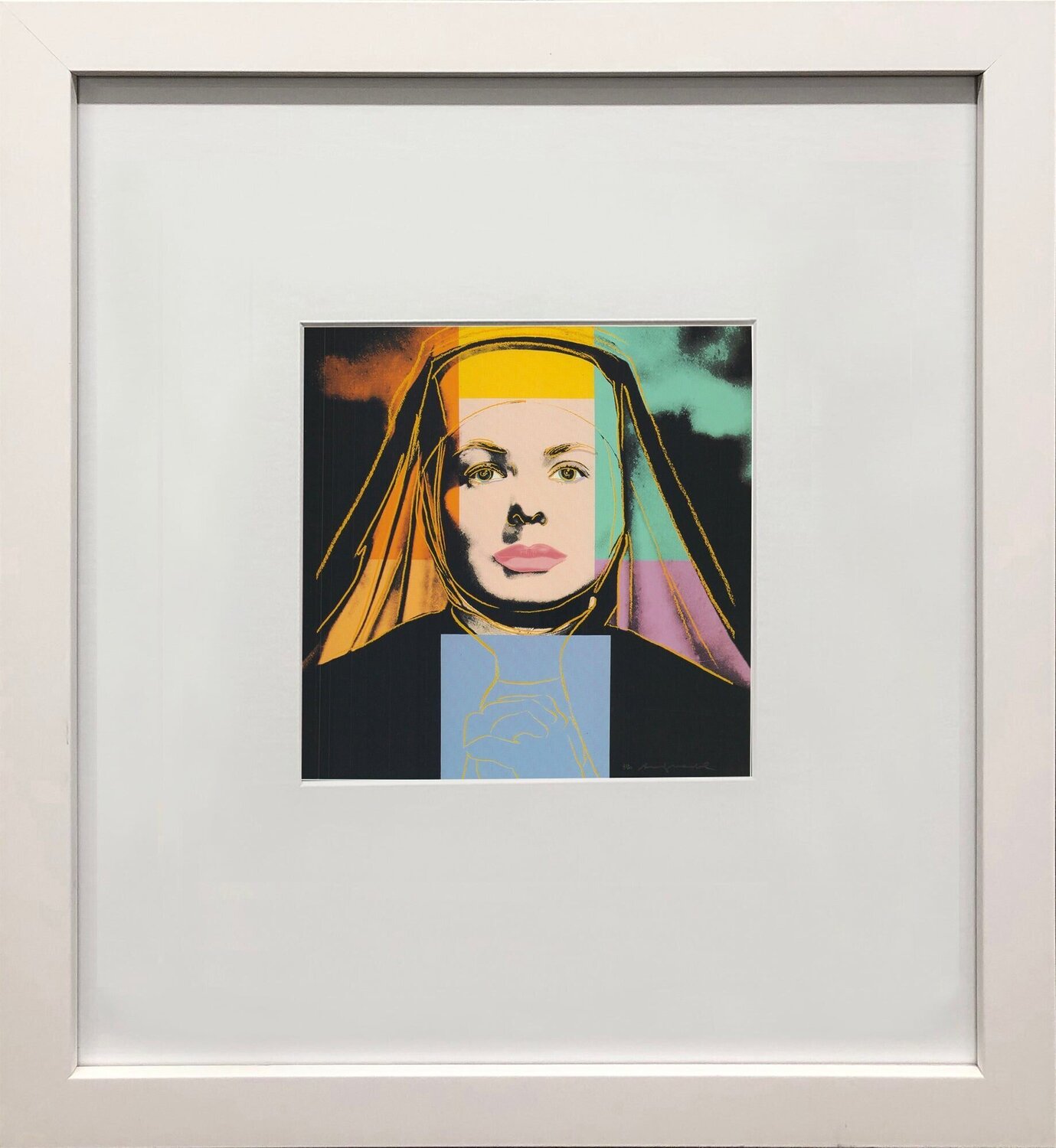 Portrait of Ingrid Bergman the Nun Andy Warhol Druck zu verkaufen