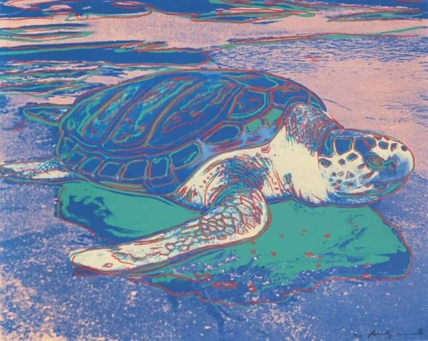 Sea Turtle (F. & S. II.360A) Andy Warhol Stampa in vendita
