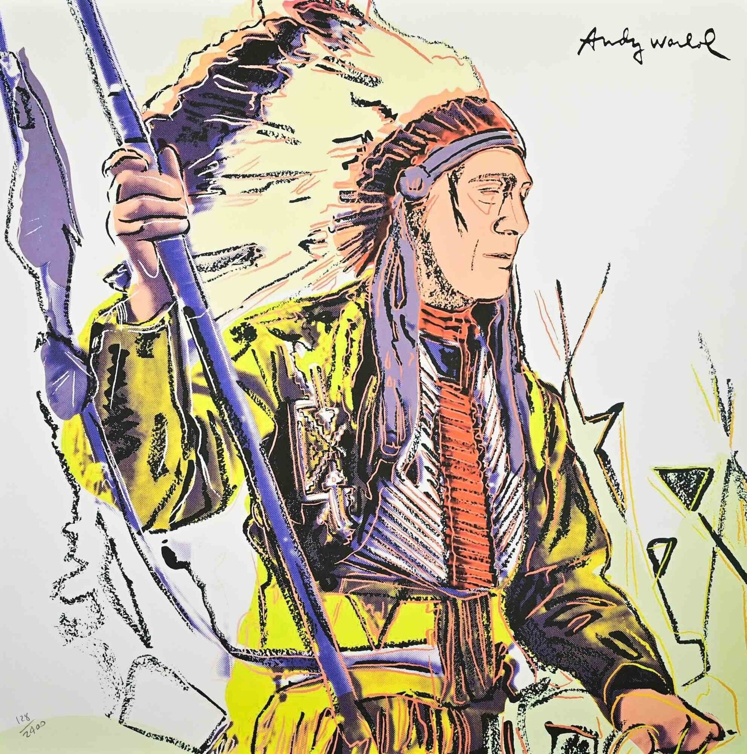 War Bonnet Indian (Posthumous Edition) Andy Warhol Stampa in vendita