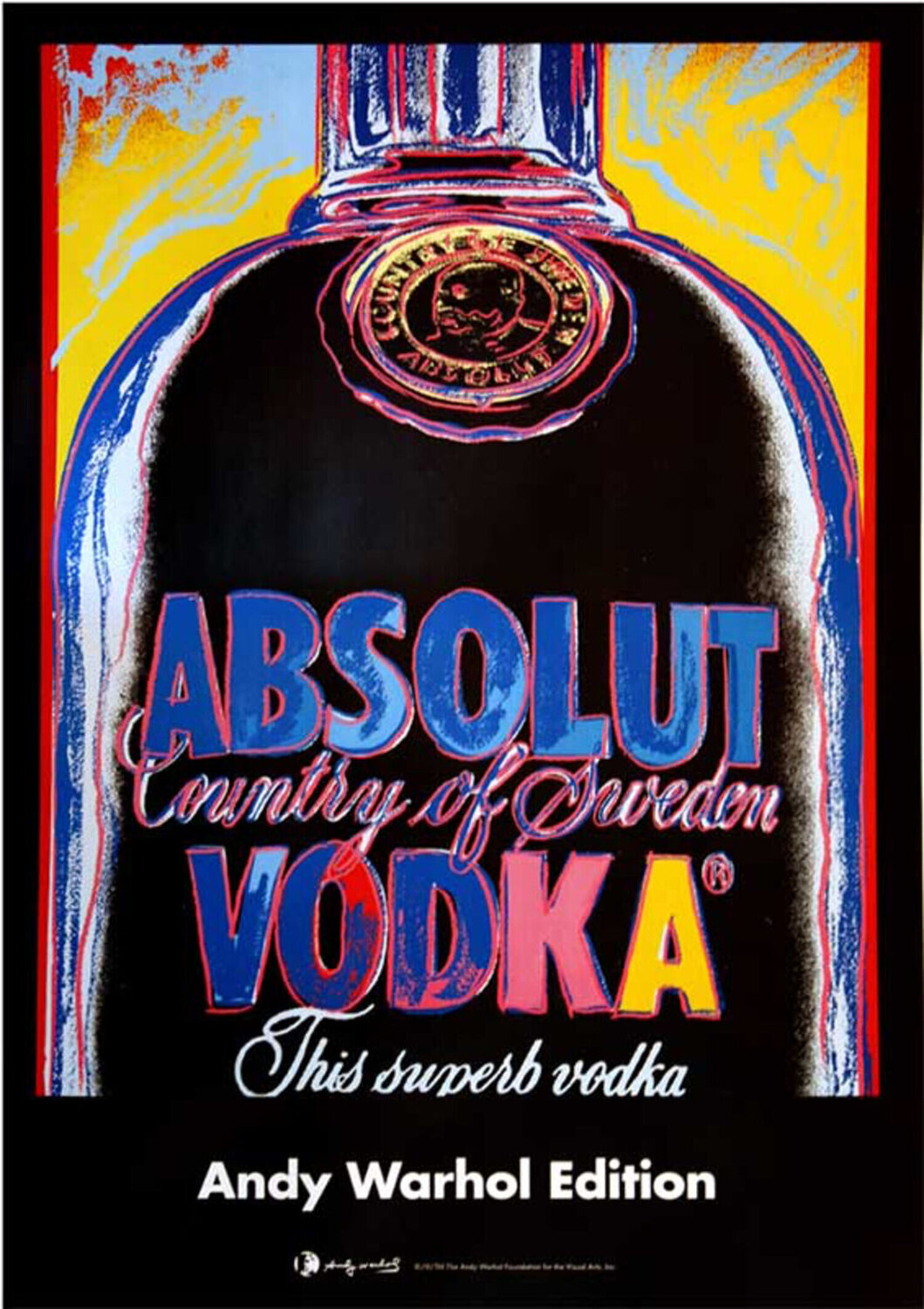Andy Warhol Absolut Vodka by Andy Warhol Large 1994 Original Authentic Andy Warhol Stampa in vendita
