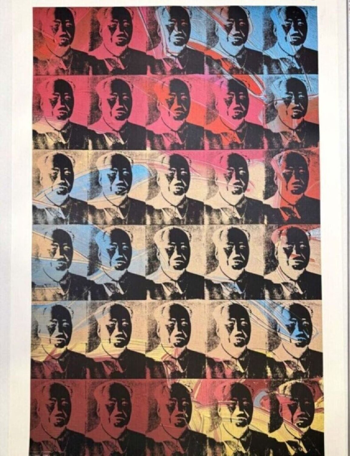 30 Small Colored Mao’s Poster Andy Warhol Stampa in vendita