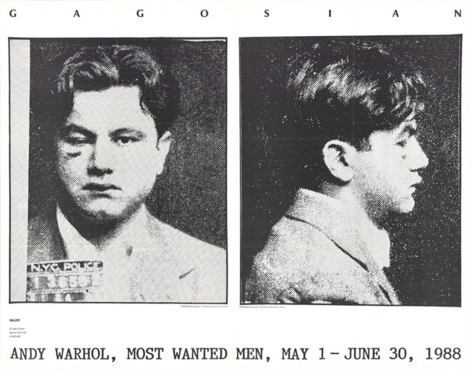 Most Wanted Men, No. 2 John Victor G. Andy Warhol Stampa in vendita