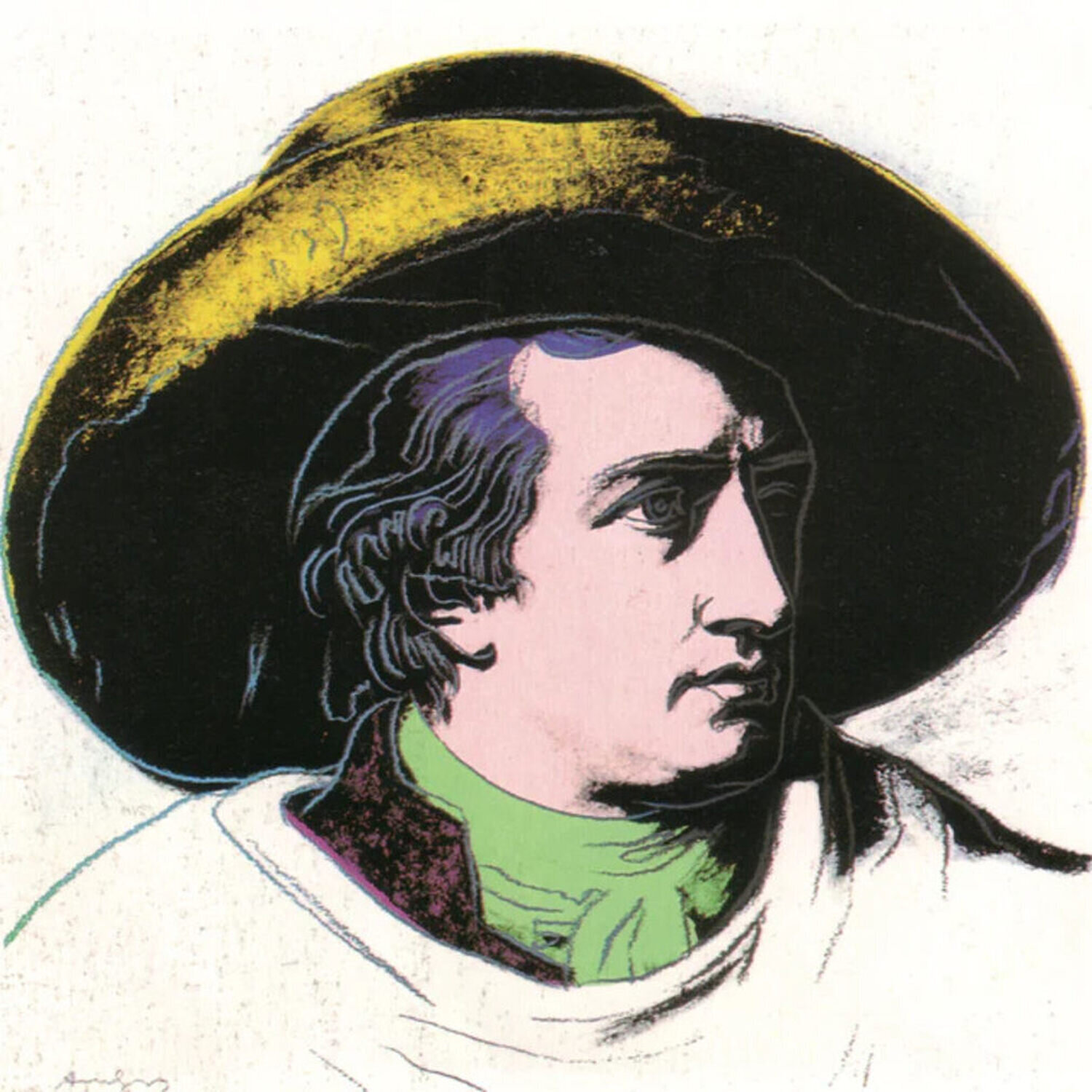 Goethe Green and Yellow Andy Warhol Stampa in vendita