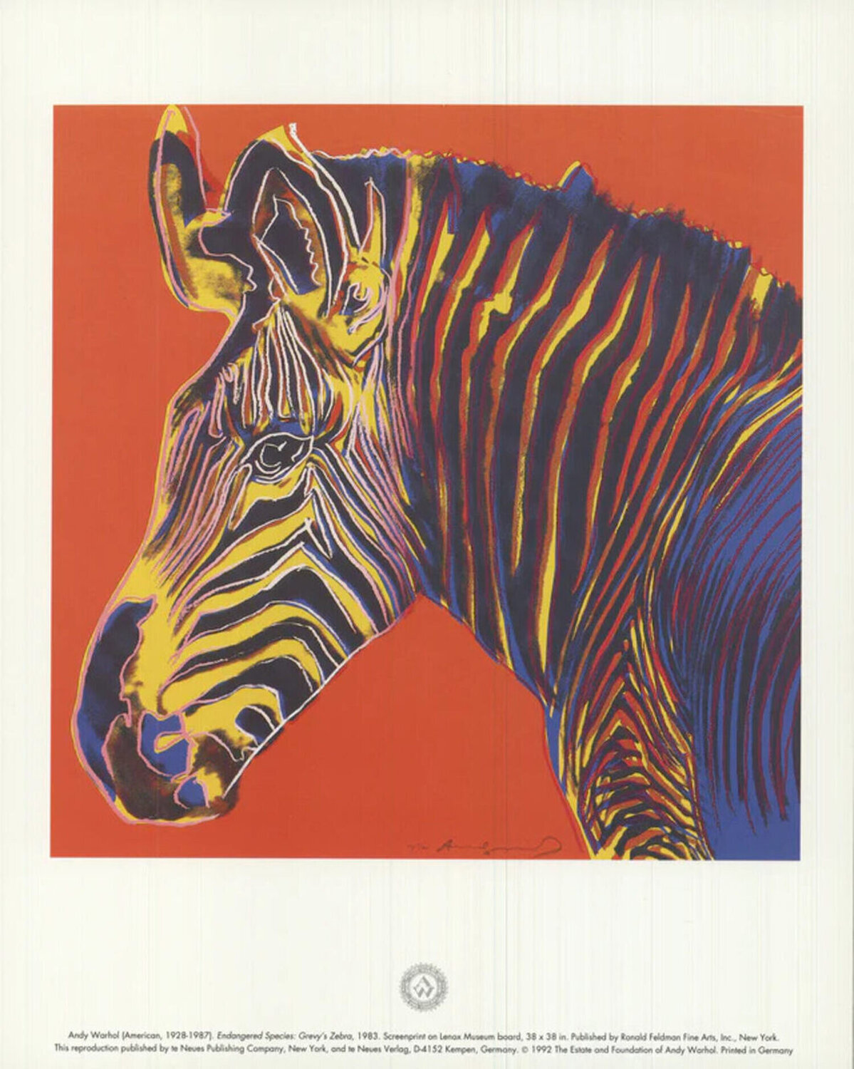 Endangered Species: Grevy's Zebra Andy Warhol Stampa in vendita