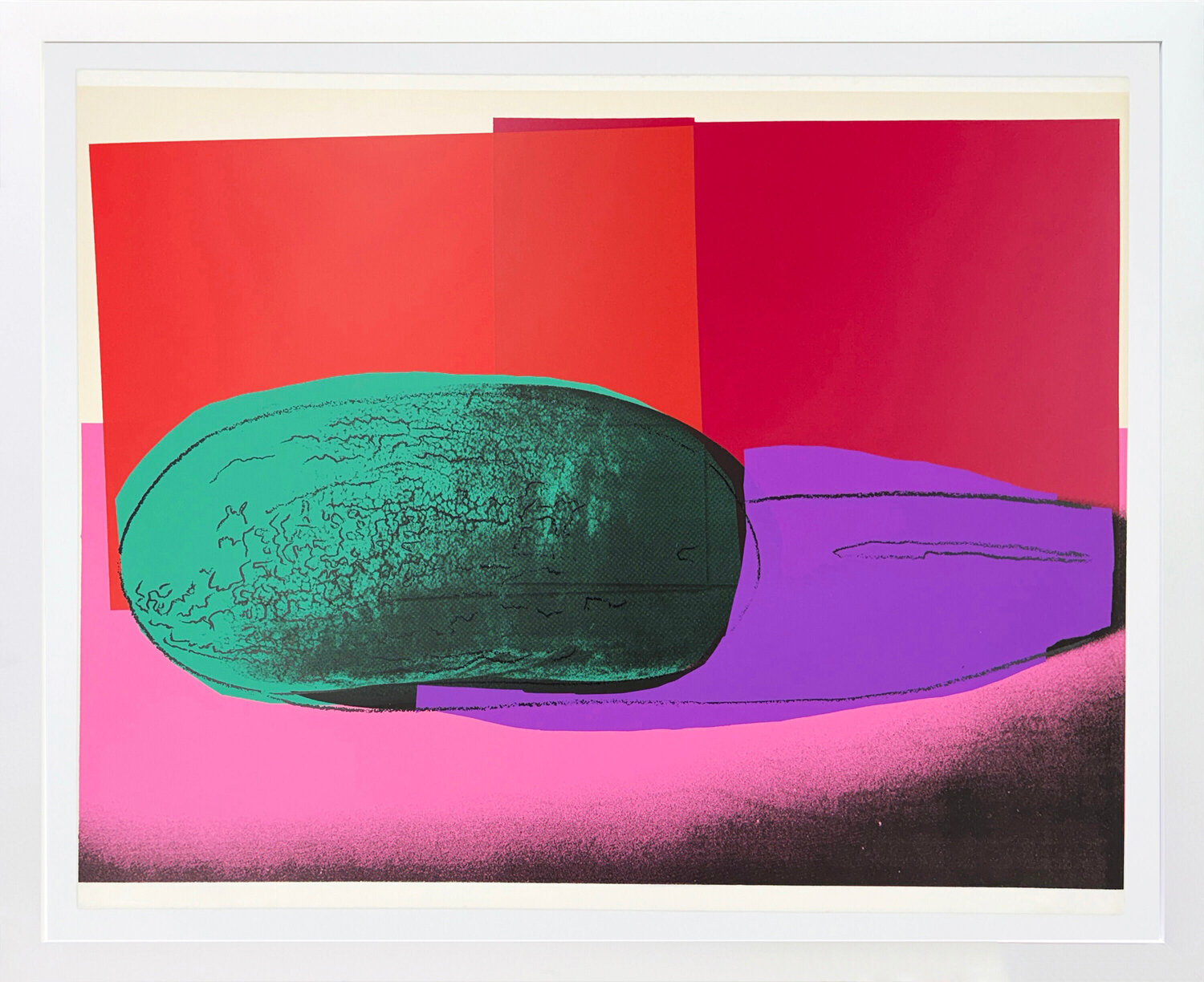 Space Fruit: Watermelon (large screen print - authenticated) Andy Warhol Print for sale