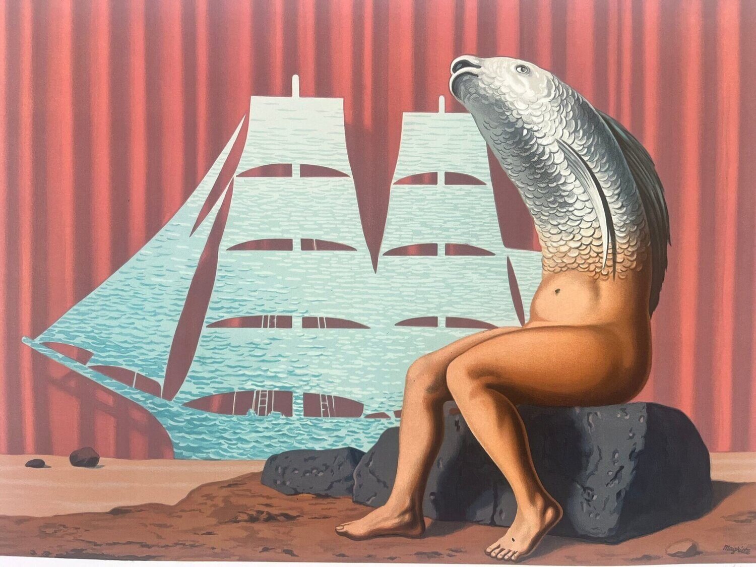 Un séduisant navire d'eau de mer René Magritte Druck zu verkaufen