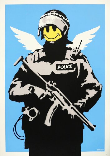Flying Copper (Unsigned) di Banksy, Stampa in vendita su Singulart