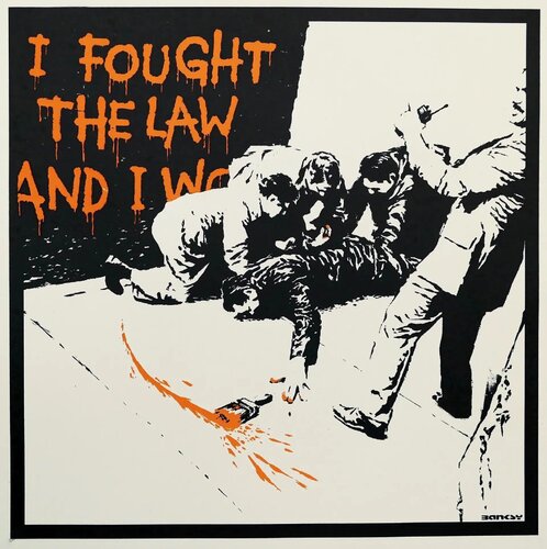 I Fought The Law (Unsigned) di Banksy, Stampa in vendita su Singulart