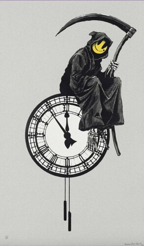 Grin Reaper' (Signed) di Banksy, Stampa in vendita su Singulart