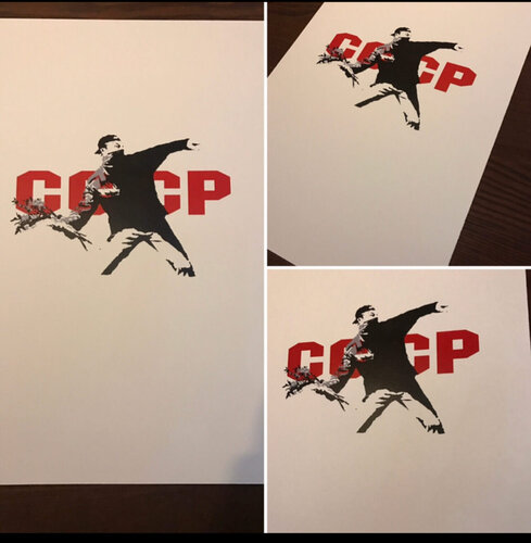 CCCP love is in the Air di Banksy, Stampa in vendita su Singulart