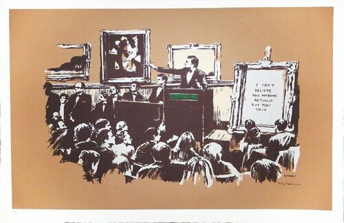 Morons (Sepia) di Banksy, Stampa in vendita su Singulart