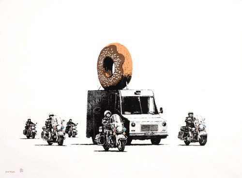 Donuts (Chocolate) di Banksy, Stampa in vendita su Singulart