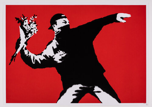 Love is in the air di Banksy, Stampa in vendita su Singulart