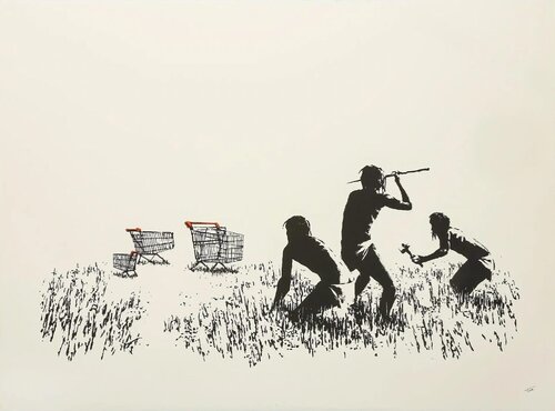 Trolley Hunters di Banksy, Stampa in vendita su Singulart
