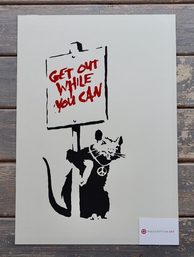 Get Out While You Can (Unsigned) van Banksy, Afdruk te koop op Singulart
