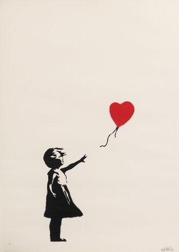 Girl with Balloon (Signed) van Banksy, Afdruk te koop op Singulart