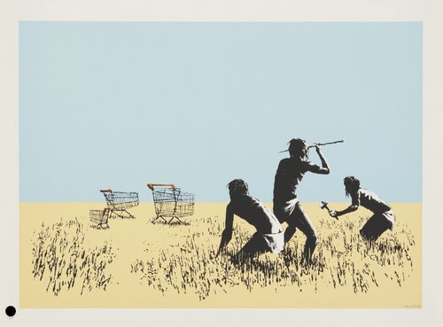 Trolley Hunters (signed) van Banksy, Afdruk te koop op Singulart