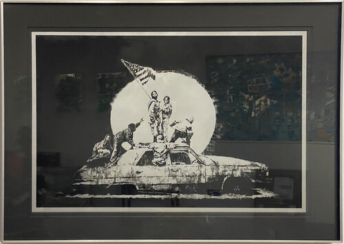 Flag (Silver) van Banksy, Afdruk te koop op Singulart