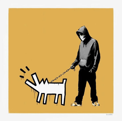 Choose Your Weapon (Light Orange) van Banksy, Afdruk te koop op Singulart